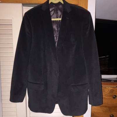 Marc Anthony Men's Black Sport Coat 46R Regular Fit Polyester RN477327