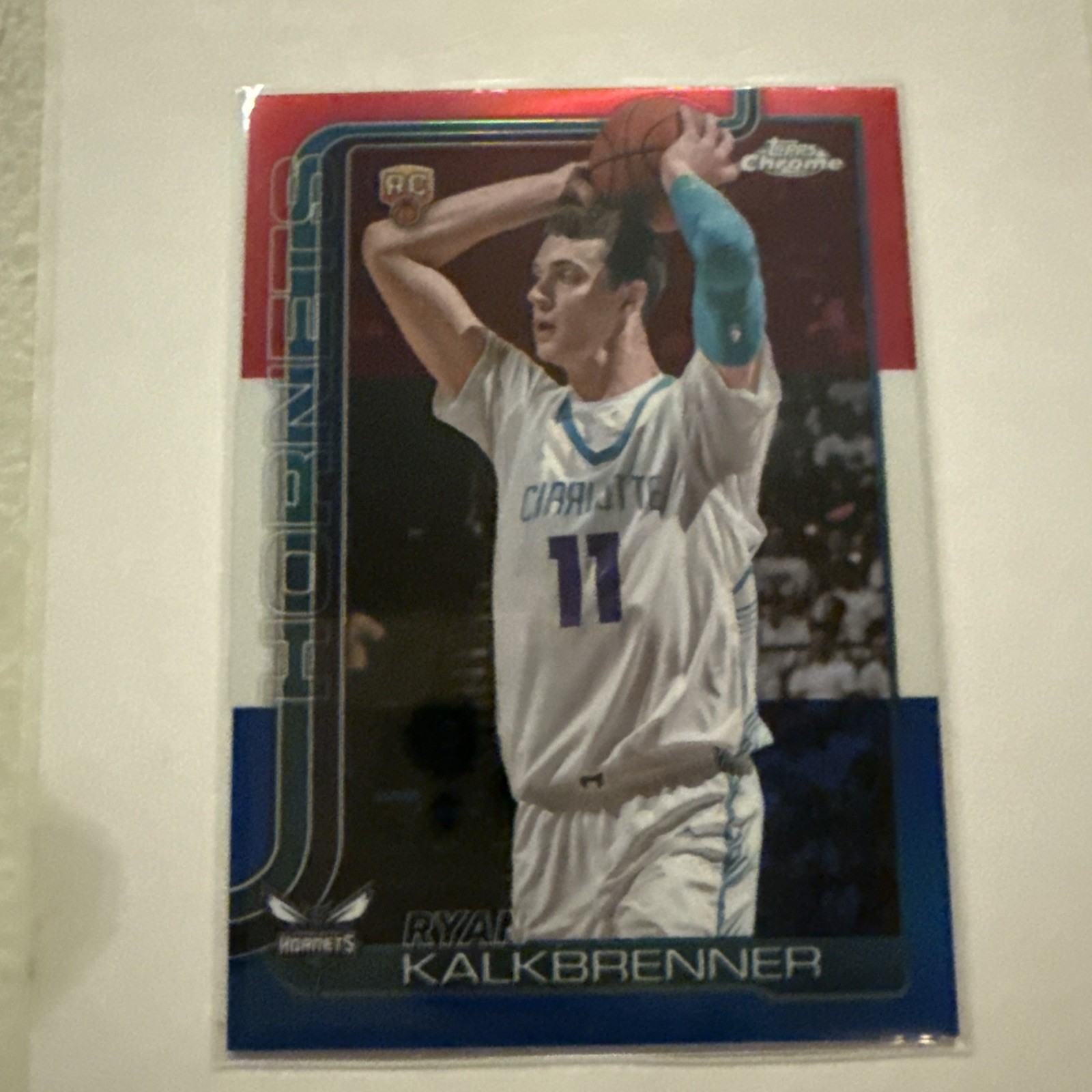 2025-26 Topps Chrome #284 Ryan Kalkbrenner Red White and Blue Refractor