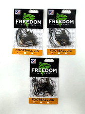 FREEDOM TACKLE ' 3/8 OZ ' FOOTBALL JIG ' LOT OF 3 ' MAGIC J