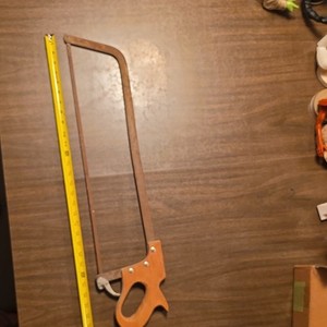 Wood Handle Metal Frame Hacksaw Hand Saw, 31 in Long, 0.5 in Blade Width