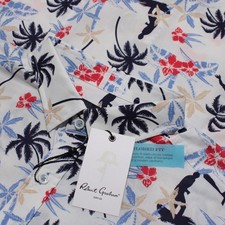 Robert Graham NWT Bondi S/S Casual Button Down Shirt L Tailored in White / Multi