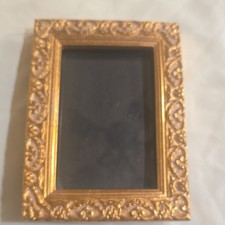 Ornate Victorian Style Gold Wood Floral Recta...