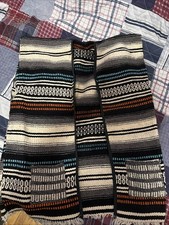 Mexican Serape Vintage Handmade Blanket Vest 28x22 Packet Hand Woven Cotton