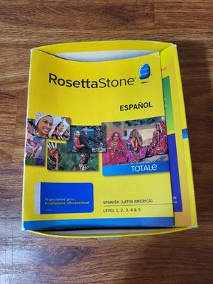 Rosetta Stone Version 4 Level 1-5 Learn to Speak Spanish Español No Headphones