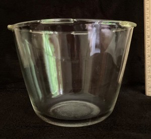 VINTAGE ROBESON ELECTRIC POPCORN POPPER HEAVY GLASS REPLACEMENT LID/BOWL ONLY
