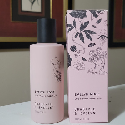 Crabtree & Evelyn Evelyn Rose Lustrous Body Ooil 3.3 FL OZ NIB Discontinued