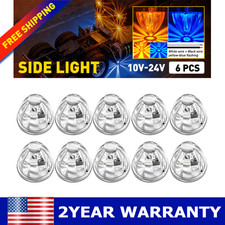 10 Pcs 34 Inch Amber To Blue Led Watermelon Side Marker Lights Amberblue2 New