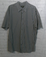 Mens Green Eddie Bauer Short Sleeve Button Down size Tall XXXL