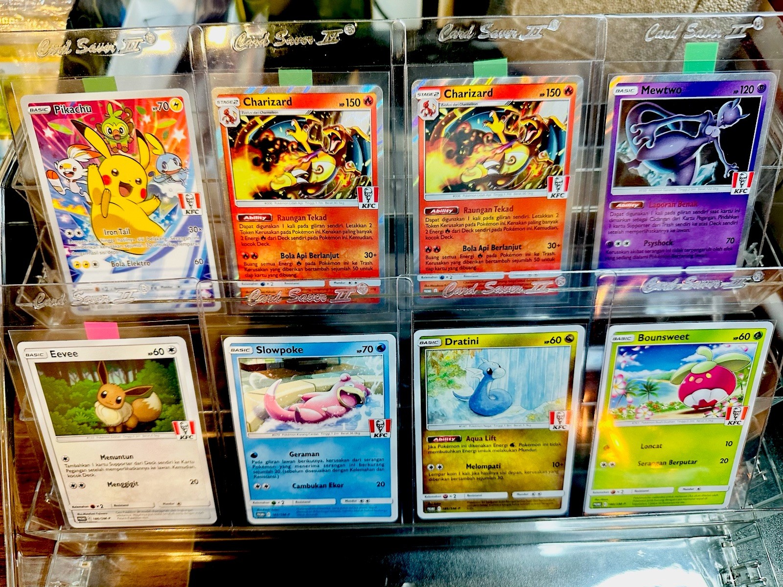 * KFC * Pokémon Promo Stamped Lot – Pikachu, Charizard, Mewtwo + More - MINTY