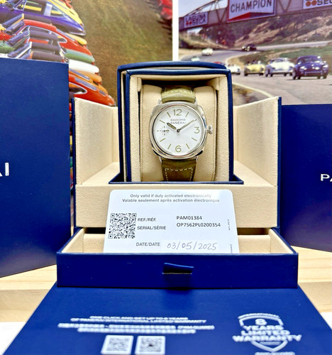 Panerai Radiomir Officine PAM01384 45mm Manual Wind White Dial Full Set 2025