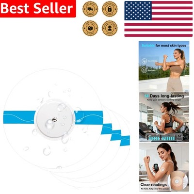 Pre-Cut Transparent CGM Patches - 20 Pack, Lasting Comfort for Sensitive Skin