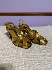Vtg 1930's Gold Heels