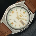 SEIKO 5 AUTOMATIC VINTAGE JAPAN MENS WHITE COLOR DIAL WATCH a706975-1