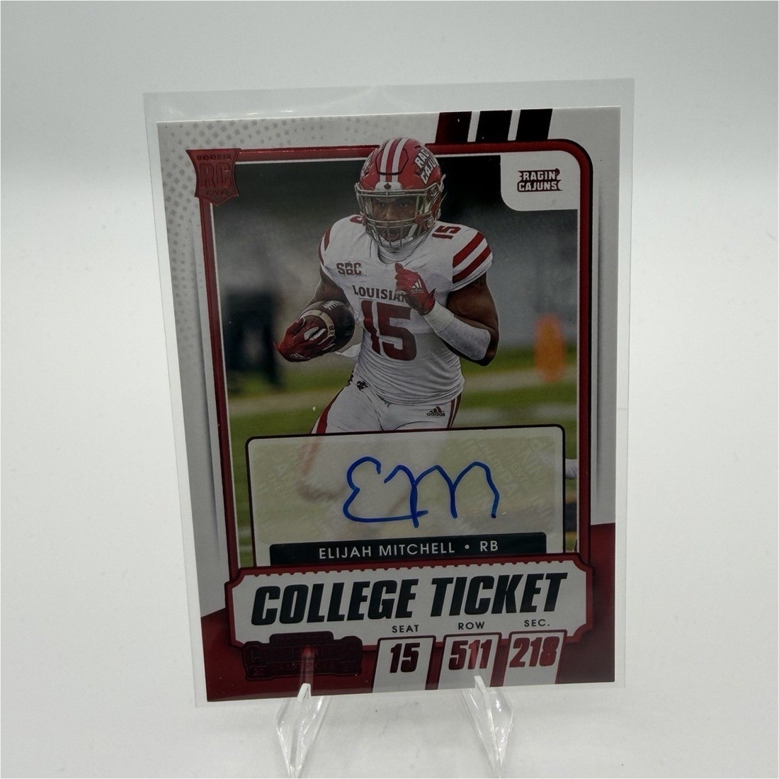 Elijah Mitchell 2021 Panini Contenders Draft Picks Rookie Auto #134 Louisiana