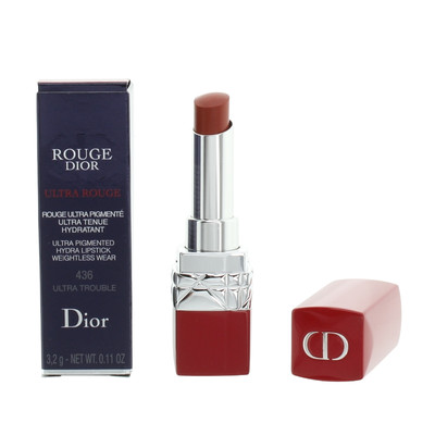 Dior Red Lipstick Ultra Rouge Ultra 436 Ultra Trouble Hydrating Lip Stick - NEU