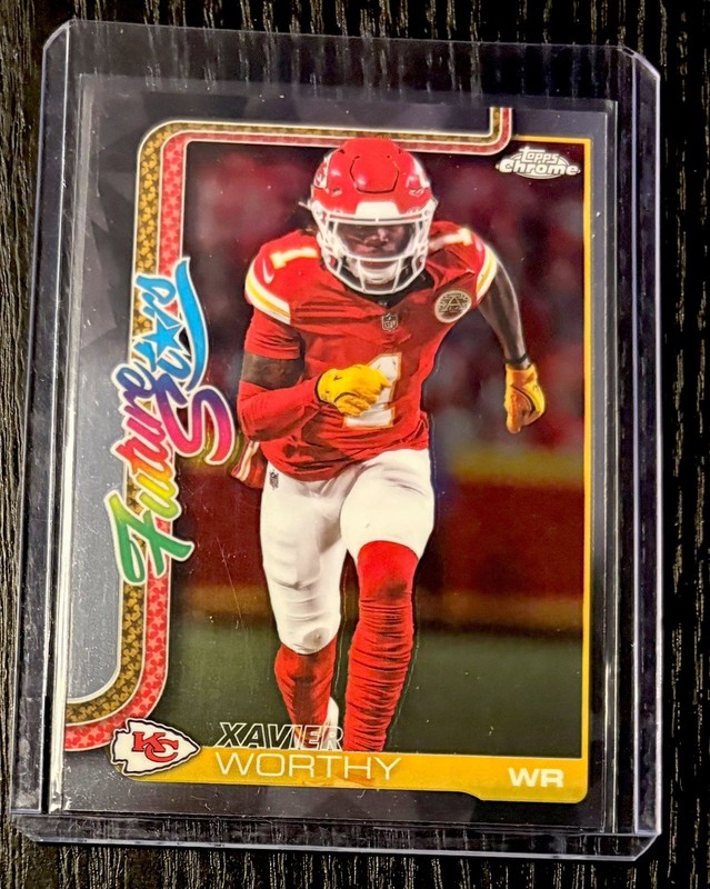 2025 Topps Chrome Rookie Future Stars Xavier Worthy FS-5 Kansas City Chiefs NFL