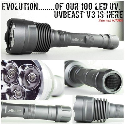 V3 Black Light UV Flashlight - Triple Band, Professional Use