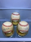 New York Yankee Autographed Baseballs Rickey Henderson Dave Winfield Mattingly