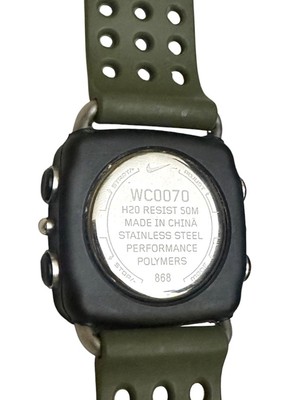 Nike WC0070 Mettle Drill Black Military Green Digital Watch
