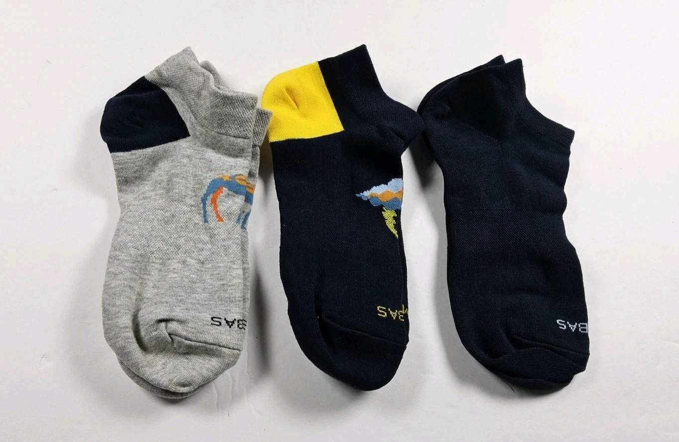 Bombas Lightweight Ankle Socks Lot Of 3 Pairs Size M