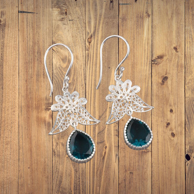 Apatite Gemstone 925 Silver Engagement Dangling Wife Anniversary Unique Earrings
