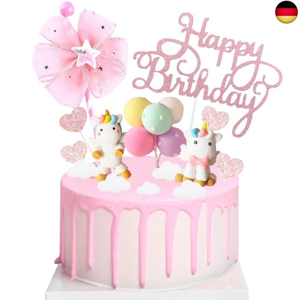 Unicorn Cake Decoration Birthday Macaron Cake Decoration Cake Topper Unicorn, Ra-image