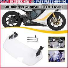 Universal Motorcycle  Clip On Windshield Wind Screen Deflector Extension Spoiler