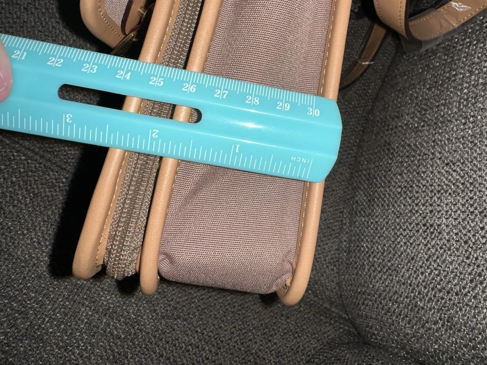 Dooney & Bourke borsa a mano vintage in tela e pelle tortora (nuova)