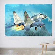 MIG-29MT Fighter Jet Wall Poster Military Aircraft Canvas Art Print Home Decor