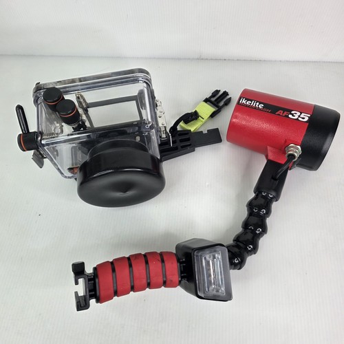 Ikelite Digital Underwater Housing Camera Heavy Plexiglass Dive Case and Light