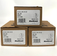3 Pack Kwikset 663 Single Sided Deadbolt Lock - Satin Chrome Round NEW IN BOX