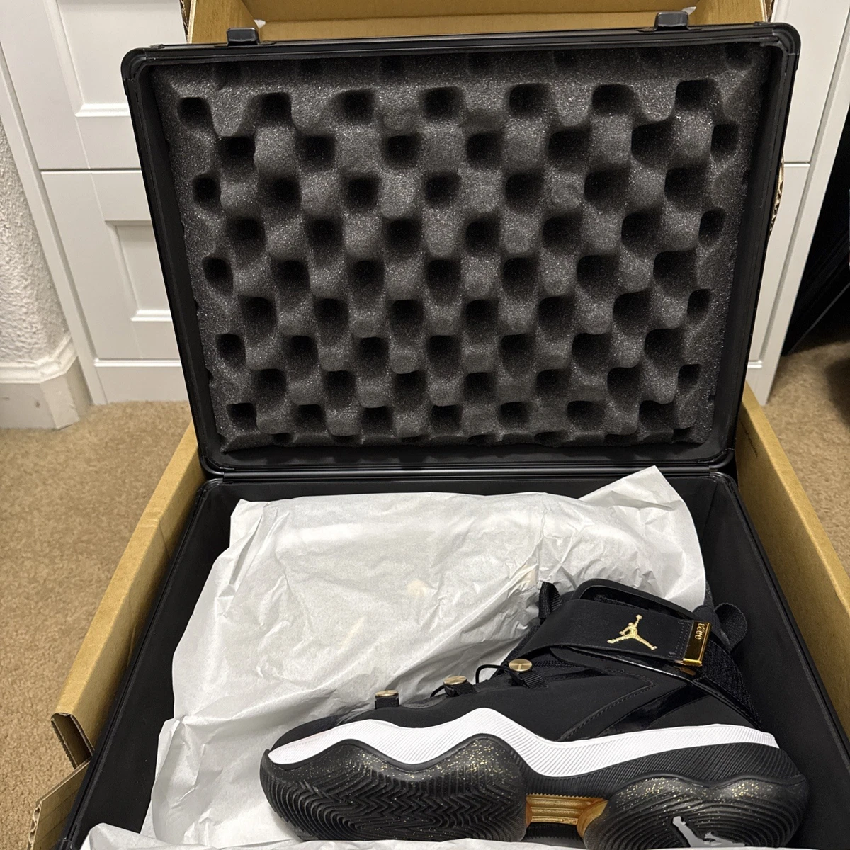 JORDAN AJNT 23 BLACK METALLIC GOLD SIZE 17 BRAND NEW WITH CASE Jordan AJNT 23 Black Metallic Gold for Sale | Authenticity  main image 2
