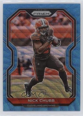 2020 Panini Prizm Blue Wave Prizm 90/199 Nick Chubb #59 15ej