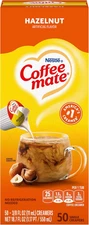 Coffee-Mate Hazelnut Creamer, 0.375Oz, 50/Box