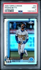 2025 TOPPS CHROME MOOKIE BETTS PHOTO IMAGE VARIATION SSP Refractor #50 PSA 9