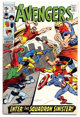 Avengers #70 G, 1st Full Nighthawk, Marvel Comics 1969