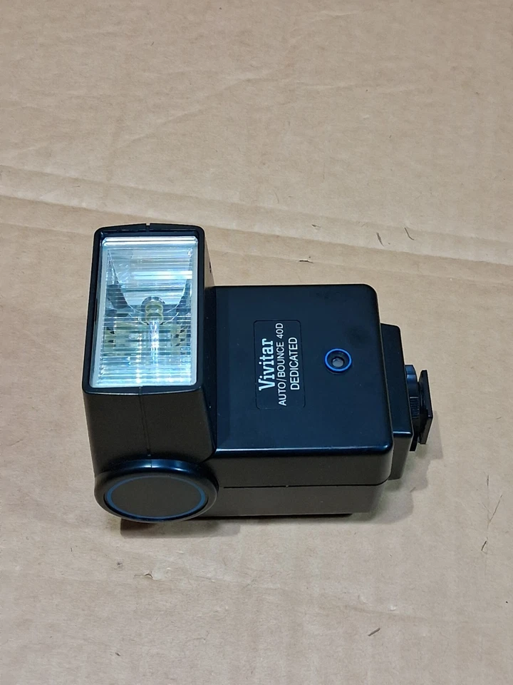 Vintage Vivitar AUTO BOUNCE 40D DEDICATED Shoe Mount Camera Flash TESTED - Image 3 of 3