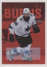 2021-22 Upper Deck Fleer Ultra Red Rainbow Foil 15/25 Brent Burns #37 Auto 1hh