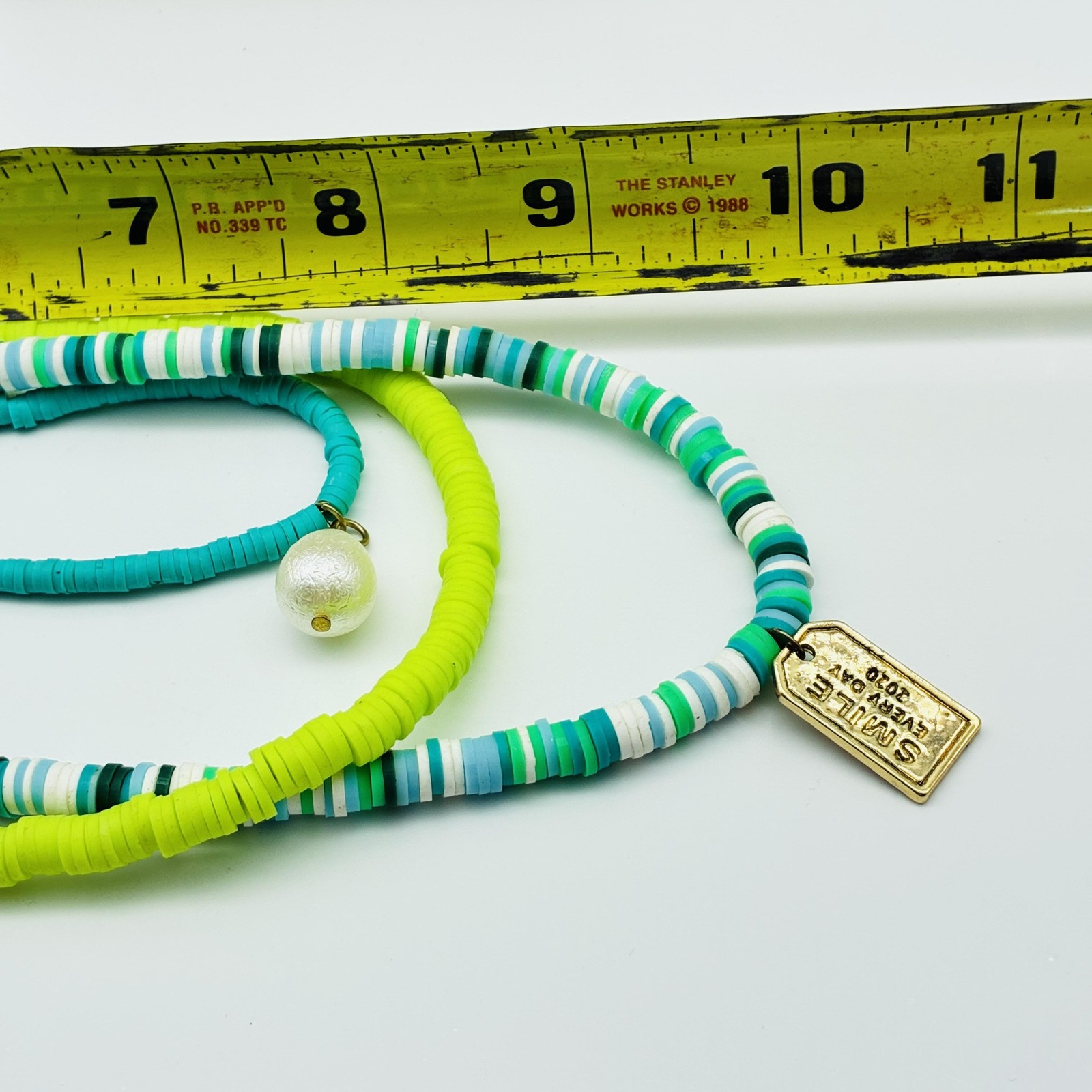 BEYA Multicolor Beaded Statement Necklace Pearl S… - image 3