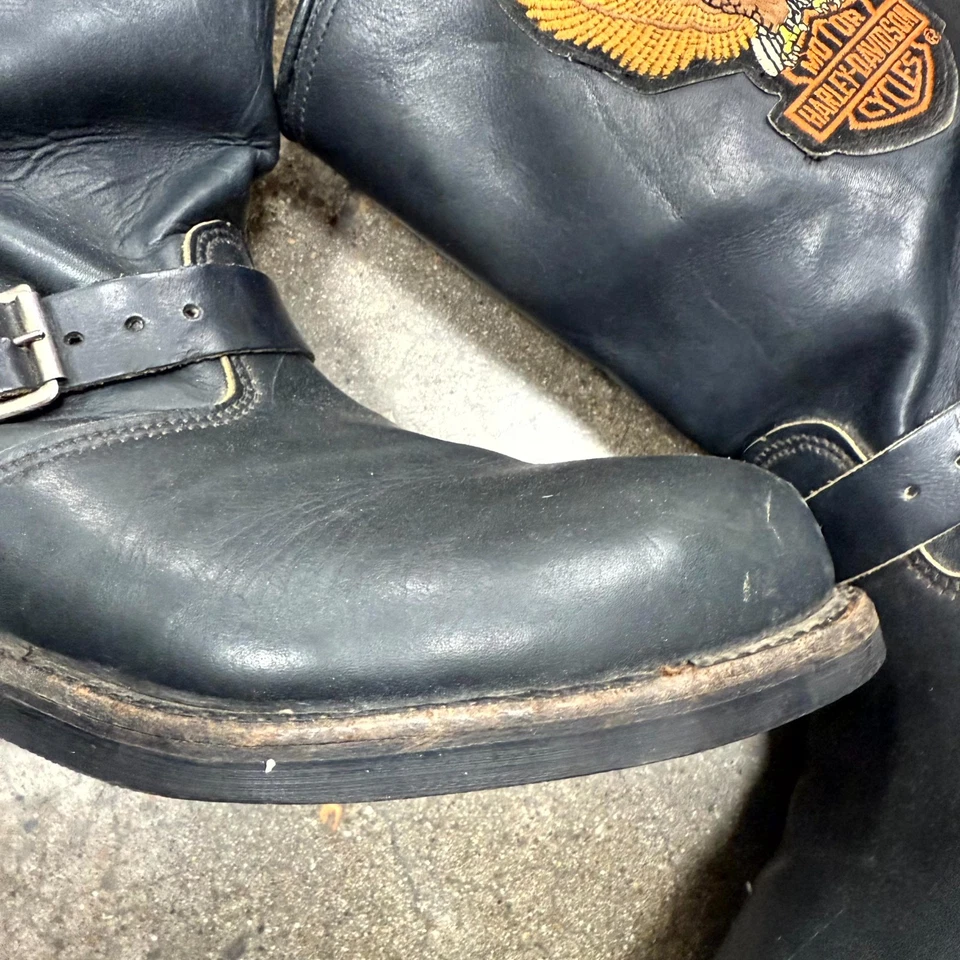 Vintage 1980s Harley-Davidson Engineer Boots Mens 11.5 Eagle Leather Motorcycle - Image 4 of 4
