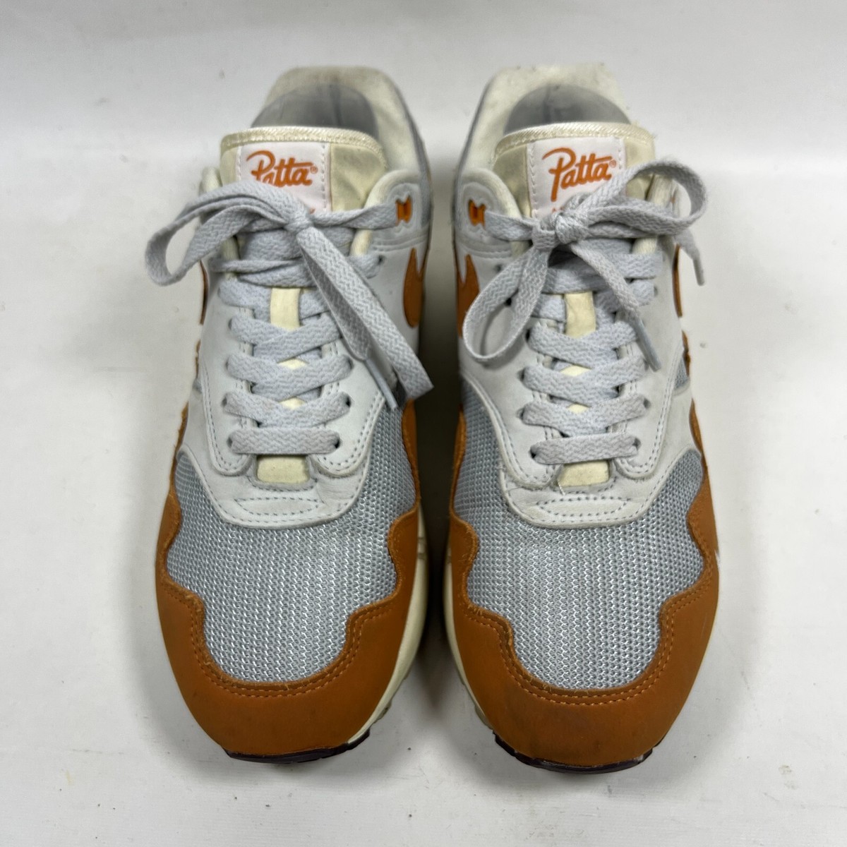 NIKE Air Max 1 Patta Monarch Mens 8 Leather Metallic Sneakers