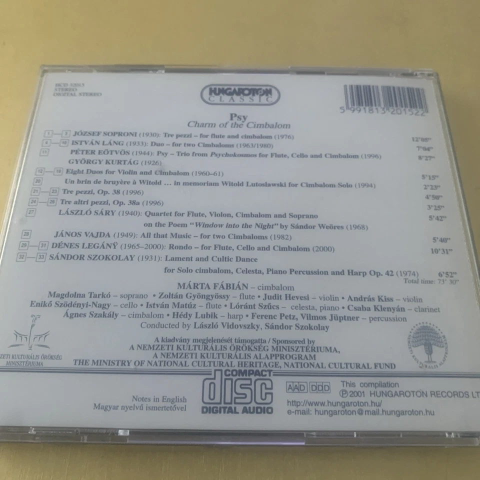 Cimbalom Charm CD PSY Marta Fabian Hungaraton Hungarian Classical Hungary  - Image 3 of 4