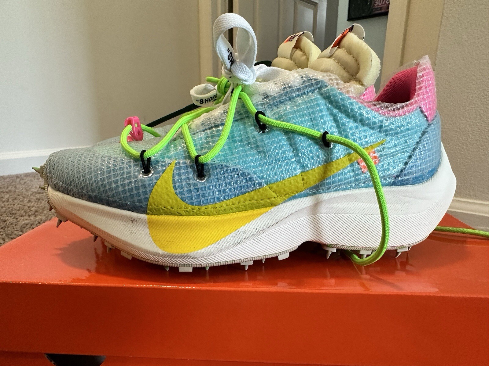 OFF WHITE X NIKE Taglia 6 5 Nike bianco sporco x Vapor Street blu polarizzato