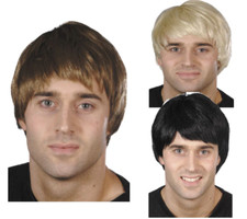 Guy Wig Mens Boyband Style Fancy Dress Celebrity Short Wig Adults Acces