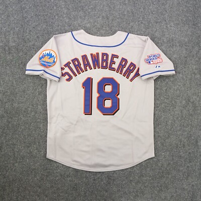 Darryl Strawberry 1986 New York Mets Men's World Series Grey Road