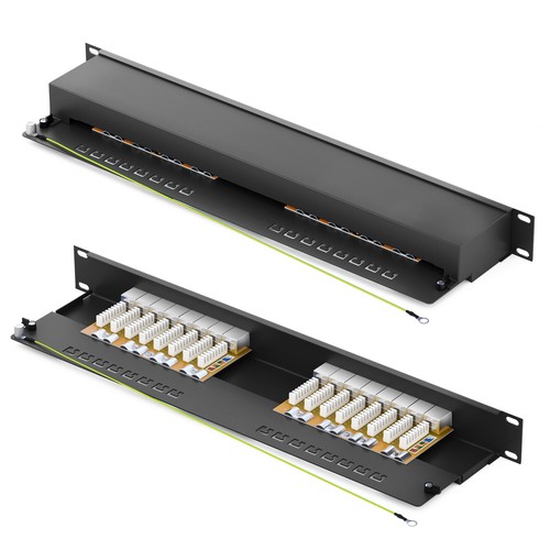 19" panneau de raccordement pour armoire réseau / armoire de réglage 16 24 ports RJ45 Cat 6 6a LAN - Photo 43/71