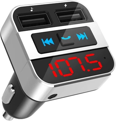 FM Transmitter Auto Kfz Radio Adapter Aux Dual USB Ladegerät für Handy Tablet