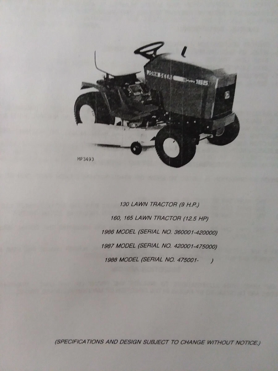 John deere sale garden tractor parts