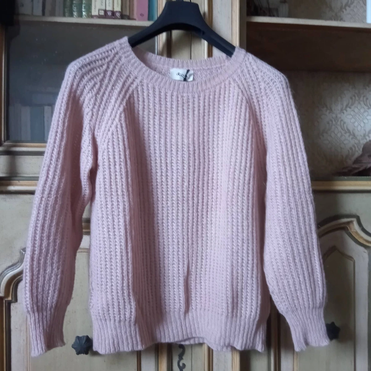 Maglione donna in mohair Vicolo rosa chiaro pallido baby maglia