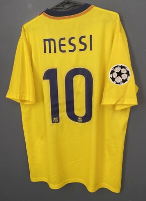 MEN FC BARCELONA 2008/2009 MESSI #10 FOOTBALL SOCCER SHIRT JERSEY